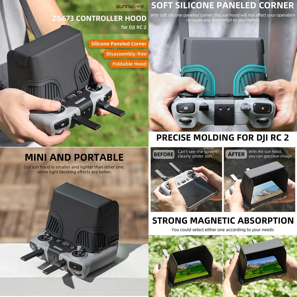 NNEIDS Remote Control Sunshade Hood Cover For Dji Rc Drones-1