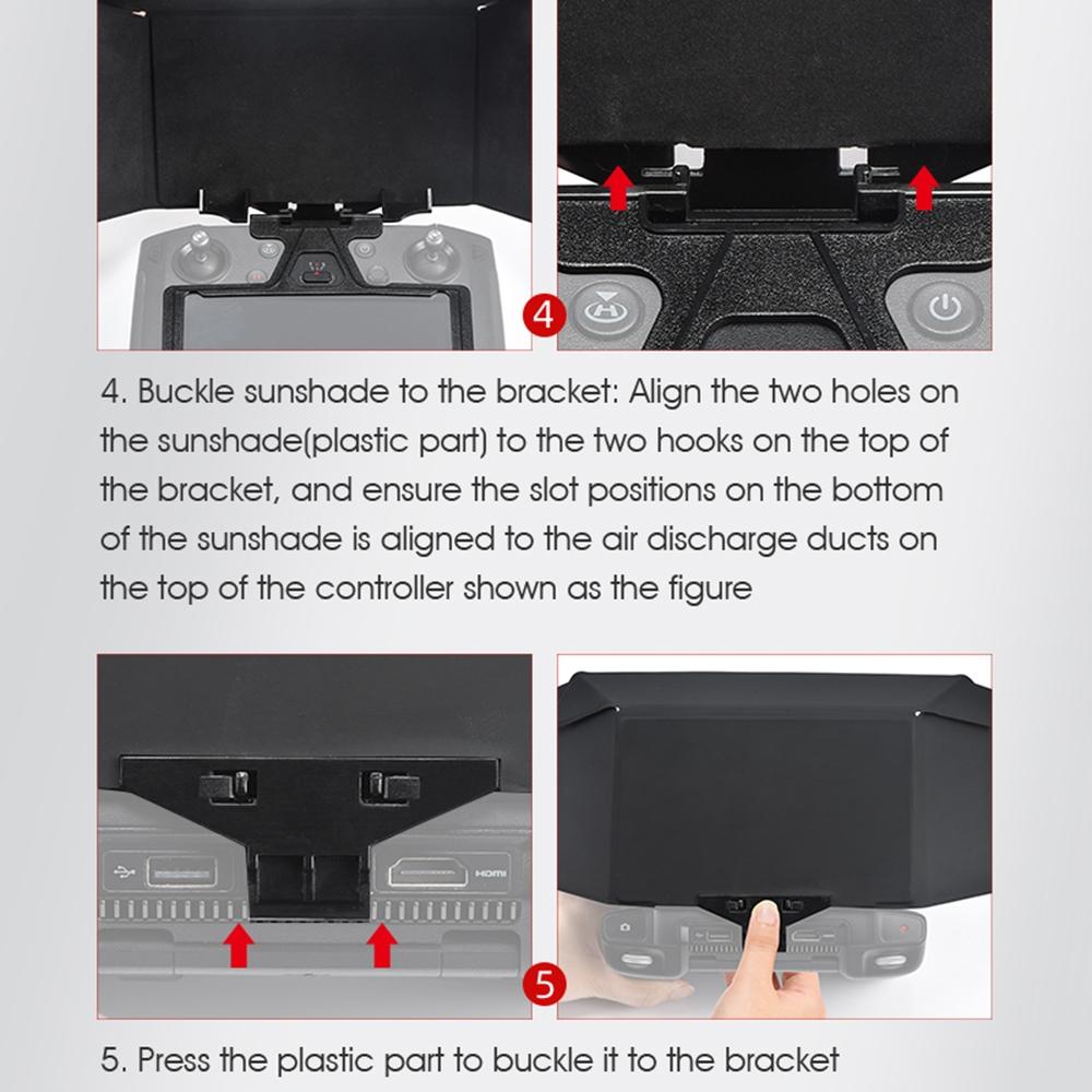 NNEIDS Foldable Sunshade With Screen Bracket For Dji Mavic Drones-4