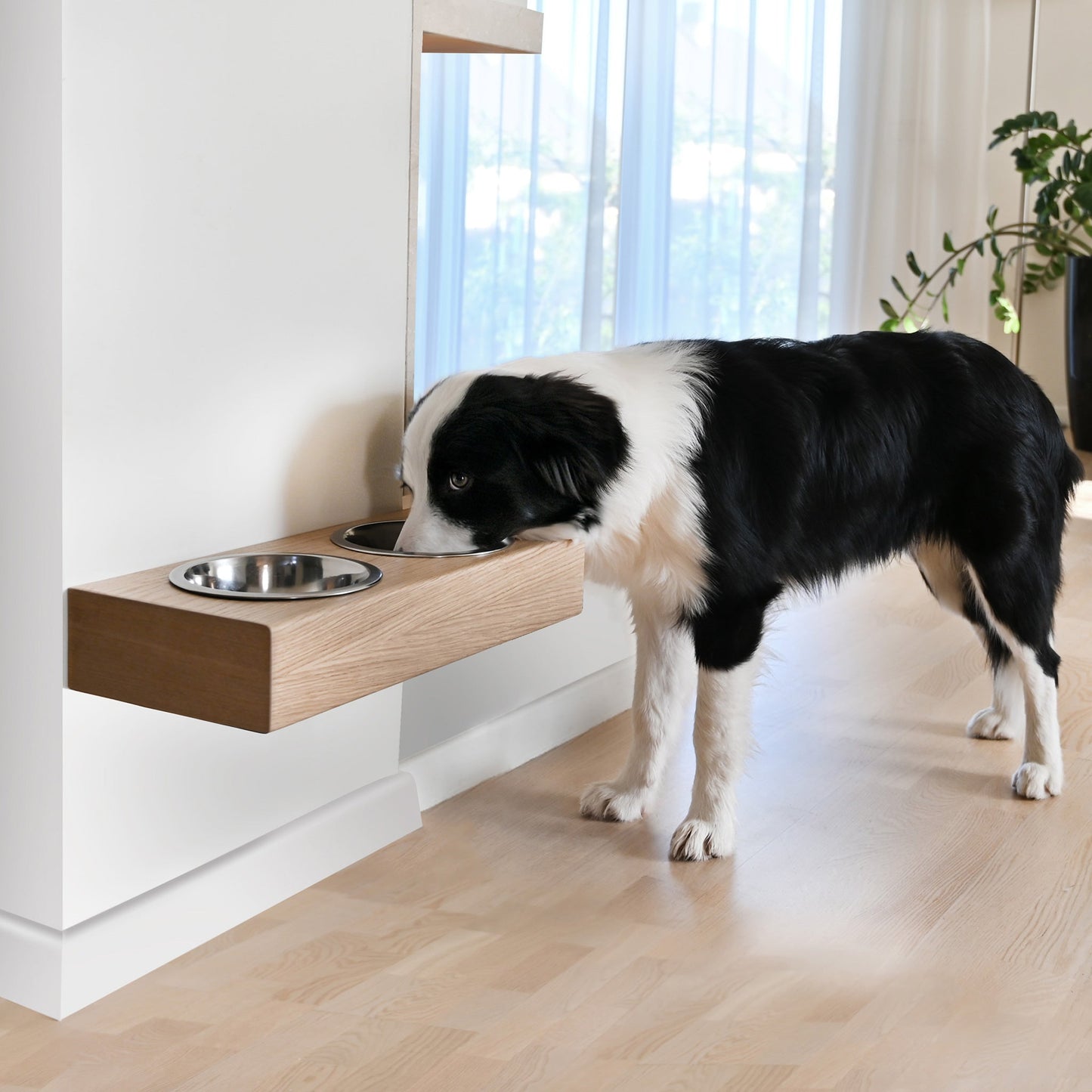 Wooden Elevated Dog Bowl Stand, 3 Sizes for Dogs and Cats