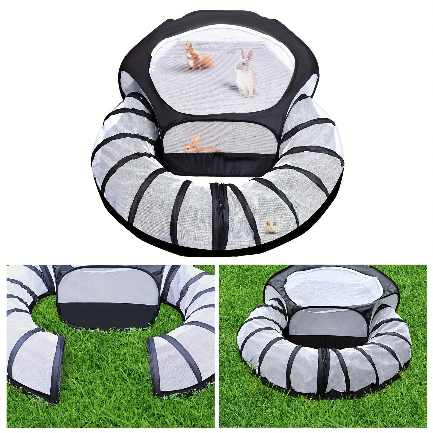 Small Animal Playpen with Tunnel